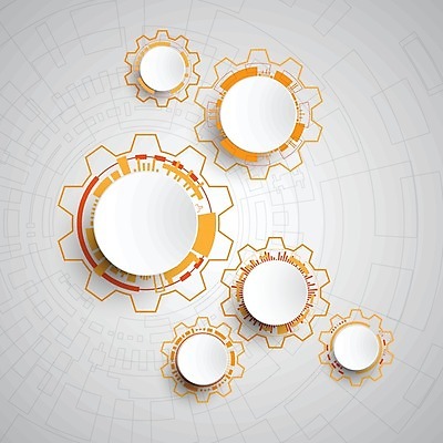 EPS 해외이미지 디자인 일러스트 추상 사람없음 그래픽 디지털 주황색 흰색 원형 톱니바퀴 해외202004 해외일러스트 도형 컬러 무늬 파일형식 벡터 이미지허브