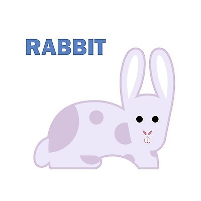 EPS 해외이미지 한마리 일러스트 사람없음 보라색 토끼 해외202004 해외일러스트 1 컬러 포유류 반려동물 파일형식 벡터 이미지허브