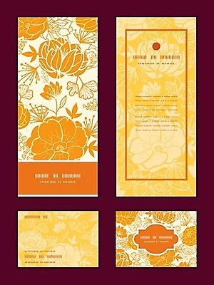 EPS 해외이미지 디자인 배너 꽃무늬 패턴 일러스트 프레임 사람없음 세트 노란색 작약 해외202004 해외일러스트 꽃 컬러 무늬 파일형식 벡터 이미지허브