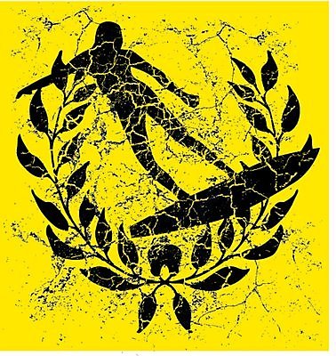 EPS 해외이미지 전신 실루엣 일러스트 한명 사람 성인 노란색 검은색 서핑보드 서핑 스크래치 서퍼 월계관 성인한명만 해외202004 해외일러스트 1 컬러 운동선수 촬영기법 수상스포츠 보드_스포츠 성인만 파일형식 벡터 이미지허브