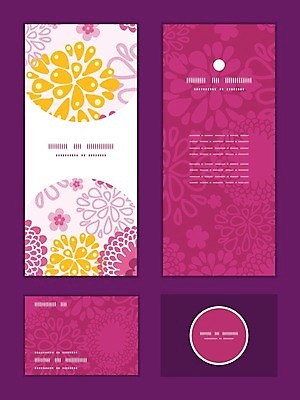 EPS 해외이미지 식물 디자인 배너 꽃 분홍색 꽃무늬 패턴 일러스트 프레임 사람없음 세트 복고 해외202004 해외일러스트 컬러 무늬 파일형식 벡터 이미지허브