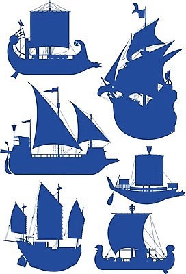 EPS 해외이미지 옷 실루엣 일러스트 항해 파란색 세트 중국 골동품 보트 중세 폐기물 갑판 함선 윤곽 범선 군함 돛대 고립 해외202004 해외일러스트 아시아 컬러 배_교통 촬영기법 역사 쓰레기 해군 파일형식 벡터 이미지허브