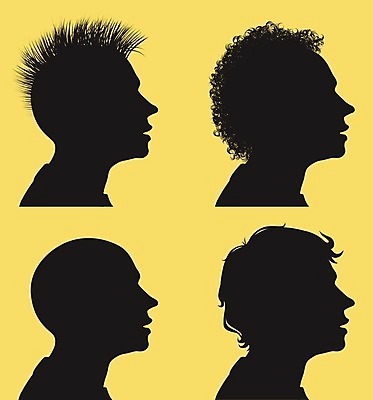 EPS 해외이미지 클립아트 헤어스타일 남자 실루엣 얼굴 일러스트 짧은머리 머리카락 머리 검은색 심플 윤곽 고립 펑크 해외202004 해외일러스트 컬러 촬영기법 사람 신체부위 파일형식 벡터 이미지허브