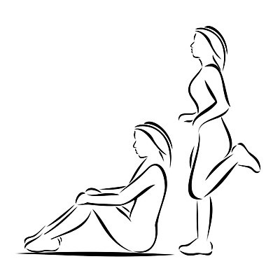 EPS 해외이미지 스포츠 일러스트 요가 건강 게임 스케치 체조 해외202004 해외일러스트 웰빙 놀이 미술 운동 파일형식 벡터 이미지허브