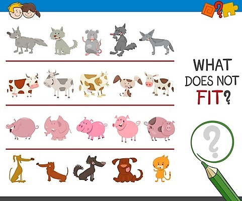 EPS 해외이미지 동물 템플릿 캐릭터 디자인 교육 어린이 패턴 일러스트 취미 그래픽 유치원 시험 게임 돼지 퍼즐 소 개 어플리케이션 만화 그림 해결 늑대 잘못 해외202004 해외일러스트 일러캐릭터 무늬 포유류 놀이 사람 파일형식 벡터 이미지허브