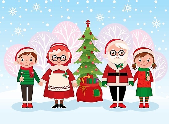 EPS 해외이미지 전통 할아버지 할머니 크리스마스 겨울 가방 일러스트 자연 새로움 함께함 선물 소년 야외 산타클로스 축하 아내 눈송이 숲 12월 연도 클라우스 해외202004 해외일러스트 잡화 계절 여자 기념일 노년 남자 어린이 컨셉 눈_날씨 날짜 생태계 파일형식 벡터 이미지허브