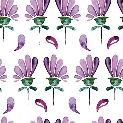 EPS 해외이미지 꽃 백그라운드 잎 꽃무늬 패턴 일러스트 수채화 사람없음 해외202004 해외일러스트 식물 무늬 파일형식 벡터 이미지허브