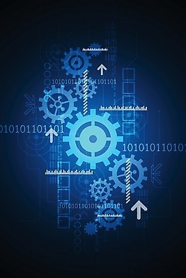 EPS 해외이미지 디자인 화살표 컨셉 일러스트 추상 미래 사람없음 그래픽 파란색 디지털 톱니바퀴 해외202004 해외일러스트 컬러 무늬 파일형식 벡터 이미지허브