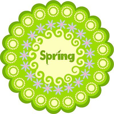 EPS 해외이미지 꽃 일러스트 추상 초록색 노란색 봄 해외202004 해외일러스트 식물 계절 컬러 무늬 파일형식 벡터 이미지허브