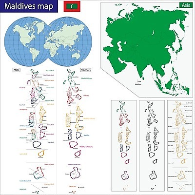 EPS 해외이미지 남자 여행 단풍 지도 일러스트 도시 묘사 윤곽 영토 지역 인도양 몰디브 지도책 지리 디테일 해외202004 해외일러스트 아시아 바다 잎 사람 책 파일형식 벡터 이미지허브