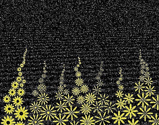 EPS 해외이미지 식물 꽃 백그라운드 꽃무늬 패턴 일러스트 자연 추상 그래픽 노란색 검은색 벚꽃 거친 질감 오르기 그런지 카피스페이스 해외202004 해외일러스트 컬러 무늬 모션 공백 생태계 파일형식 벡터 이미지허브