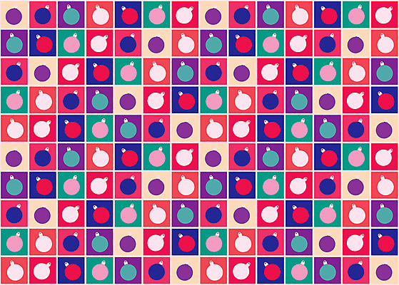 EPS 해외이미지 백그라운드 크리스마스 겨울 일러스트 공 휴가 새로움 선물 장식 빨간색 초록색 파란색 노란색 축하 연도 포장지 정사각형 해외202004 해외일러스트 도형 계절 기념일 컬러 컨셉 포장 파일형식 벡터 이미지허브