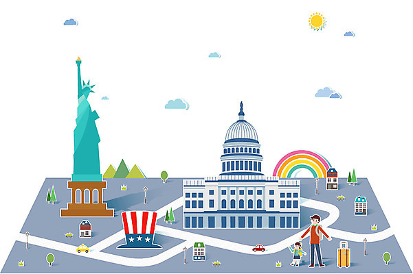 전신 나무 식물 구름 모자 시설물 건축물 여자 남자 딸 길 어린이 여행 무지개 가로등 일러스트 가족 자동차 휴가 산 서기 사람 소녀 성인 두명 관광지 세계 태양 여행가방 미국 세계여행 아빠 자유의여신상 팝업일러스트 부녀 국내일러스트 AI파일 자연요소 잡화 공공시설 건축 육상교통 북아메리카 가방 관계 모션 세계문화유산 파일형식 벡터