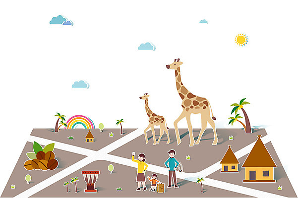 전신 나무 식물 동물 구름 건축물 여자 남자 딸 길 커피 어린이 여행 무지개 일러스트 가족 아프리카 엄마 휴가 산 주택 서기 사람 소녀 성인 세명 관광지 세계 야자수 태양 여행가방 세계여행 아빠 기린 팝업일러스트 국내일러스트 AI파일 자연요소 건축 나라 음료 가방 포유류 관계 모션 건물 파일형식 벡터