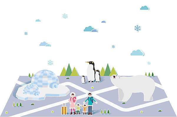 전신 나무 식물 동물 구름 건축물 여자 남자 딸 길 아들 어린이 여행 일러스트 가족 엄마 휴가 산 서기 사람 소녀 소년 여러명 성인 관광지 세계 여행가방 세계여행 아빠 북극 펭귄 북극곰 이글루 팝업일러스트 국내일러스트 AI파일 자연요소 건축 다수 가방 곰 관계 모션 조류 극지방 파일형식 벡터