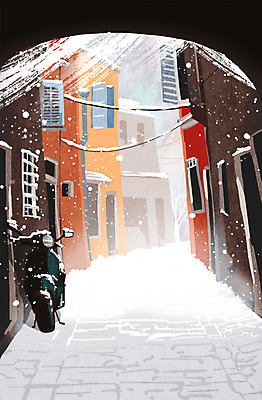 PSD 건축물 계절 백그라운드 겨울 일러스트 거리 풍경 사람없음 건물 전선 추위 오토바이 눈 골목길 겨울배경 국내일러스트 자연요소 건축 길 날씨 바이크 파일형식