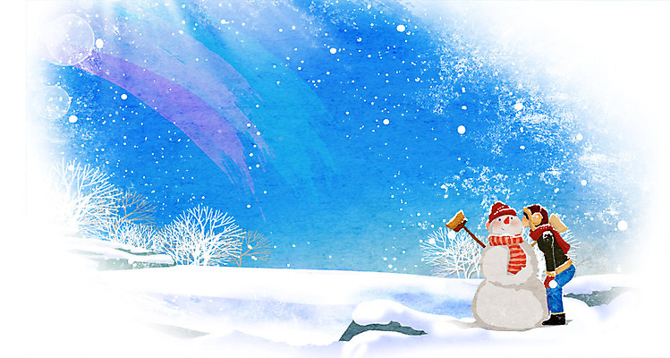 전신 PSD 나무 식물 계절 여자 백그라운드 겨울 일러스트 눈사람 한명 서기 사람 풍경 추위 눈 여자만 여자한명만 겨울배경 국내일러스트 자연요소 1 모션 날씨 파일형식