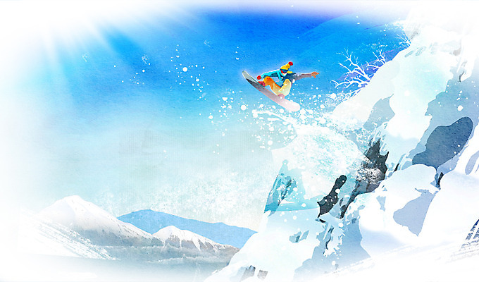 PSD 나무 식물 계절 남자 스포츠 백그라운드 겨울 일러스트 산 한명 사람 풍경 성인 점프 추위 돌_바위 바위 눈 스노우보드 보드 남자만 남자한명만 성인남자만 성인만 겨울배경 국내일러스트 자연요소 1 모션 날씨 보드_스포츠 파일형식