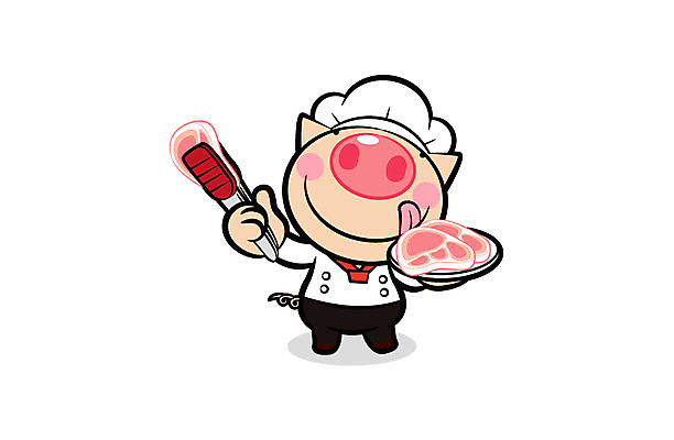 캐릭터 접시 동물캐릭터 일러스트 홍보캐릭터 집게 요리사모자 생고기 육류 돼지고기 들기 사람없음 요식업 요리사 돼지 조리복 삼겹살 돼지캐릭터 일러캐릭터 AI파일 동물 직업 모자_잡화 식기 산업 유니폼 식재료 포유류 모션 파일형식 벡터