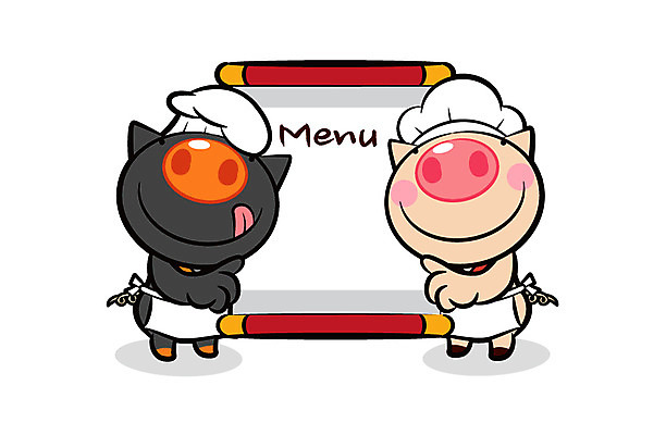 캐릭터 동물캐릭터 일러스트 홍보캐릭터 안내 프레임 요리사모자 육류 돼지고기 사람없음 요식업 앞치마 돼지 두루마리 알림 메뉴 삼겹살 메뉴판 돼지캐릭터 흑돼지 일러캐릭터 AI파일 동물 모자_잡화 산업 식재료 포유류 요리사 파일형식 벡터