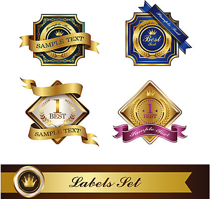 모양 1 문양 리본 상징 백그라운드 스티커 무늬 일러스트 텍스트 왕관 사람없음 세트 숫자 꼬리표 라벨 끈 최고 심볼 배지 월계수 국내일러스트 AI파일 문자 프레임 파일형식 벡터