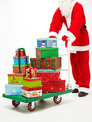 포토 JPG 스튜디오촬영 기념일 리본 컬러 크리스마스 포장 산타옷 크리스마스용품 크리스마스선물 선물 한명 이벤트 신체부위 빨간색 선물상자 상자 산타클로스 쌓기 수레 밀기 오브젝트 국내포토 1 옷 모션 실내 사람 카트 용품 파일형식