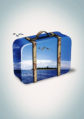 PSD 구름 편집 편집이미지 바다 섬 해외여행 여행 가방 갈매기 조류 하늘 해변 사람없음 여행가방 세계여행 여행용품 이미지편집 자연요소 동물 해외 잡화 세계 오브젝트 파일형식