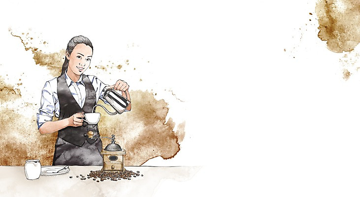 PSD 직업 학생 라이프스타일 여자 교육 커피 음료 대학생 유니폼 일러스트 탁자 주전자 한명 서기 들기 사람 상반신 라이프 원두 구직 체험 붓기 차 목표 계획 커피잔 찻잔 대학교 열정 바리스타 핸드드립 여자만 여자한명만 국내일러스트 1 옷 감정 가구 컨셉 학교 모션 주방용품 잔 생활 커피용품 파일형식