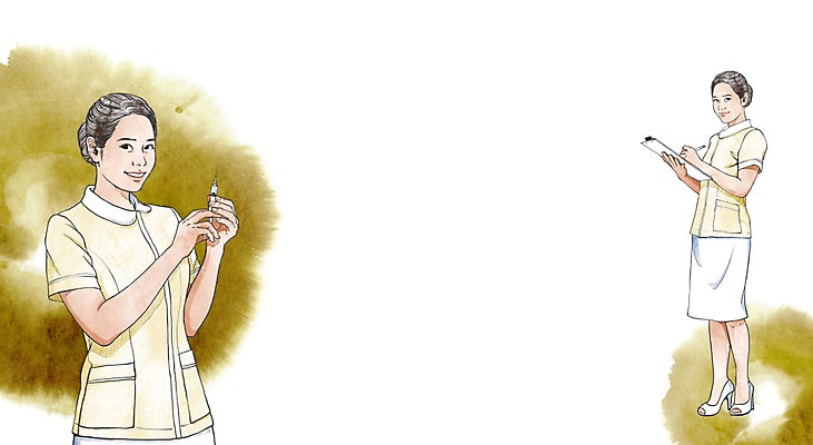 전신 PSD 직업 학생 라이프스타일 여자 교육 대학생 일러스트 의료기기 주사기 서기 웃음 들기 사람 두명 라이프 펜 간호사 구직 의료용품 체험 목표 계획 간호 대학교 열정 서류판 여자만 국내일러스트 감정 컨셉 의학 학교 모션 표정 생활 필기구 사무용품 의료진 파일형식