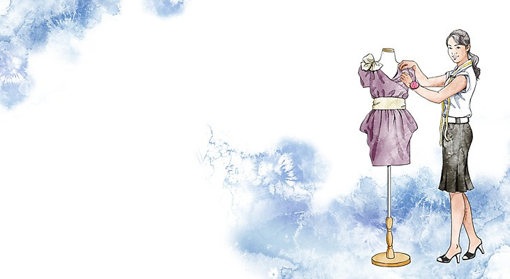 전신 PSD 직업 학생 라이프스타일 디자인 옷 여자 교육 대학생 일러스트 줄자 서기 들기 사람 라이프 구직 체험 목표 계획 마네킹 디자이너 대학교 열정 여자만 국내일러스트 감정 컨셉 학교 모션 자 생활 파일형식