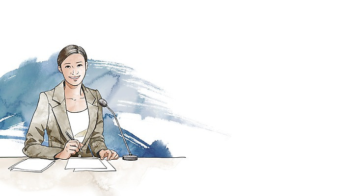 PSD 직업 학생 라이프스타일 여자 교육 종이 대학생 일러스트 탁자 한명 웃음 들기 사람 앉기 상반신 라이프 펜 구직 체험 목표 계획 아나운서 스탠드마이크 마이크 대학교 열정 여자만 여자한명만 국내일러스트 1 감정 음향기기 가구 컨셉 학교 모션 표정 생활 필기구 파일형식