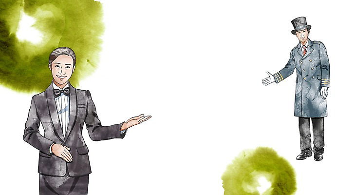 전신 PSD 직업 학생 라이프스타일 여자 교육 남자 대학생 유니폼 일러스트 서기 웃음 사람 두명 라이프 손들기 구직 예절 인사 체험 목표 계획 대학교 열정 호텔리어 도어맨 국내일러스트 옷 감정 컨셉 학교 모션 표정 생활 파일형식