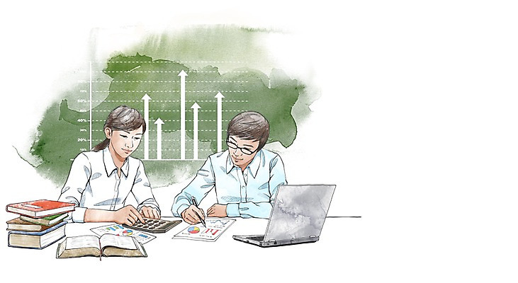 PSD 직업 학생 라이프스타일 여자 교육 남자 대학생 일러스트 통계 탁자 수치 그래프 사람 앉기 상반신 두명 라이프 책 노트북 펼침 계산기 구직 체험 목표 계획 대학교 열정 회계 경영 국내일러스트 감정 가구 컨셉 비즈니스 학교 모션 문구용품 생활 경제 전자제품 장비 파일형식