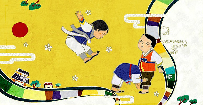 PSD 나무 식물 캐릭터 한국문화 한국전통 전통 건축물 옷 남자 전통문화 문화 어린이 백그라운드 일러스트 놀이 전통캐릭터 주택 사람 소년 세명 달리기 태양 전통놀이 전통의상 한복 즐거움 말뚝박기 남자만 어린이만 소년만 국내일러스트 일러캐릭터 자연요소 동양문화 건축 감정 모션 한국 건물 파일형식