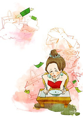 PSD 구름 접시 옷 여자 구두 포크 지폐 돈 의자 일러스트 식탁 콩 한명 사람 앉기 상반신 성인 금융 경제 선물상자 쇼핑 상자 쇼핑백 나이프 가난 사치 푸어족 부족 낭비 과소비 여자만 여자한명만 성인여자만 성인만 국내일러스트 자연요소 1 식기 가구 신발 컨셉 가방 모션 탁자 곡류 선물 재산 칼 소비 신조어 파일형식