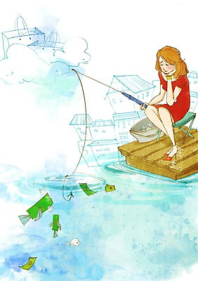 전신 PSD 여자 지폐 돈 의자 일러스트 낚시 주택 한명 사람 앉기 성인 건물 금융 경제 쇼핑 쇼핑백 낚싯대 가난 사치 양동이 푸어족 부족 낭비 과소비 여자만 여자한명만 성인여자만 성인만 국내일러스트 1 건축물 가구 컨셉 가방 모션 레저 낚시용품 재산 소비 신조어 파일형식