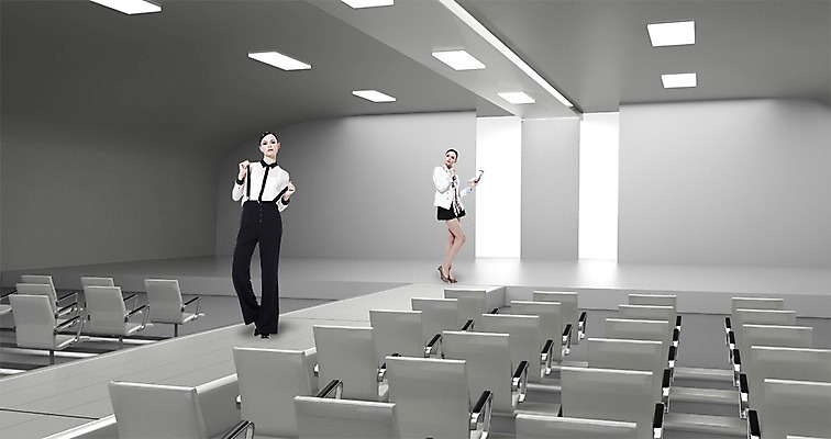 전신 PSD 서양인 외국인 백인 모델 편집 편집이미지 여자 패션 의자 서기 사람 성인 두명 앞모습 그래픽 3D 입체 쇼 워킹 패션쇼 런웨이 여자만 성인여자만 성인만 편집3D 뷰포인트 가구 모션 인종 디지털합성 파일형식