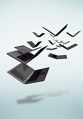 PSD 편집 편집이미지 정보기술 사람없음 공중 그래픽 노트북 전자제품 컴퓨터 3D 통신기기 입체 아이디 편집3D 통신 기술 기계 디지털합성 파일형식