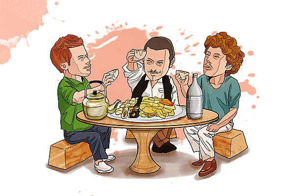 전신 PSD 라이프스타일 접시 남자 행복 음식 의자 일러스트 탁자 주전자 술병 주류 함께함 들기 사람 앉기 성인 라이프 세명 친구 사발 병 전 음주 안주 즐거움 만족 건배 막걸리 음주문화 술자리 모듬전 비어피플 남자만 성인남자만 성인만 국내일러스트 식기 감정 음료 가구 컨셉 관계 모션 주방용품 병_용기 생활 사기그릇 파일형식