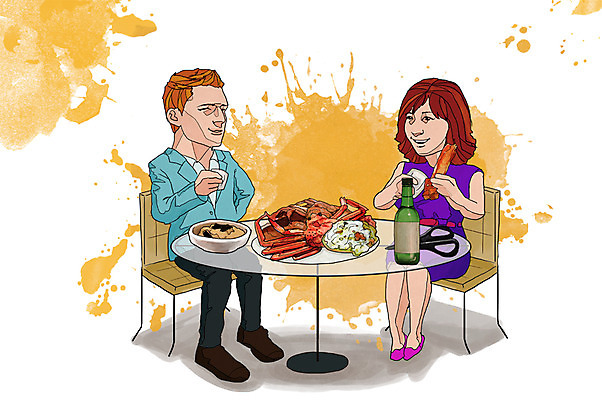 전신 PSD 라이프스타일 접시 커플 여자 남자 행복 음식 의자 일러스트 탁자 술병 주류 가위 함께함 들기 사람 앉기 성인 두명 라이프 게 음주 안주 즐거움 만족 소주 음주문화 소주병 술자리 대게 비어피플 소주잔 성인만 국내일러스트 식기 감정 음료 가구 컨셉 술잔 관계 모션 병_용기 문구용품 갑각류 생활 파일형식