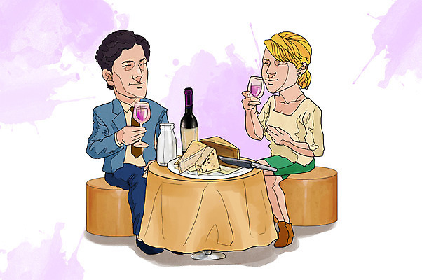 전신 PSD 라이프스타일 접시 커플 여자 남자 행복 음식 와인잔 의자 일러스트 탁자 술병 치즈 주류 함께함 들기 사람 앉기 성인 두명 라이프 레스토랑 와인 우유 음주 안주 와인병 즐거움 만족 음주문화 술자리 비어피플 성인만 국내일러스트 식기 감정 음료 가구 컨셉 술잔 관계 모션 병_용기 유제품 생활 식당 파일형식