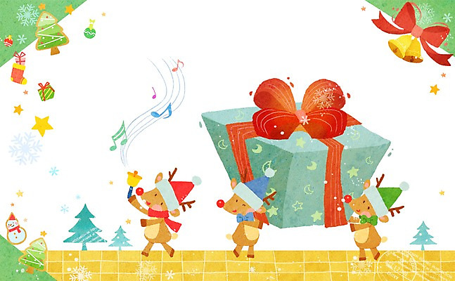 PSD 나무 식물 동물 모자 계절 기념일 리본 백그라운드 크리스마스 겨울 음표 일러스트 눈사람 사슴 선물 들기 풍경 이벤트 사람없음 선물상자 크리스마스트리 루돌프 종 겨울배경 국내일러스트 기호 잡화 음악 포유류 모션 상자 파일형식