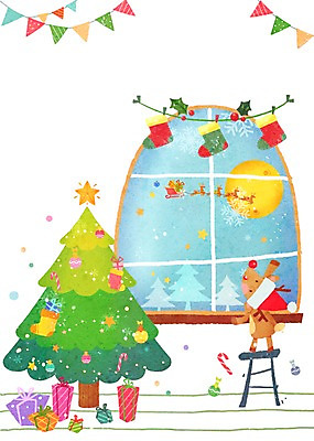 PSD 나무 식물 동물 계절 기념일 별 백그라운드 크리스마스장식 크리스마스 겨울 의자 일러스트 창문 사슴 양말 선물 풍경 이벤트 사람없음 선물상자 크리스마스트리 루돌프 보름달 달 방울 썰매 겨울배경 국내일러스트 자연요소 가구 포유류 장식 상자 파일형식