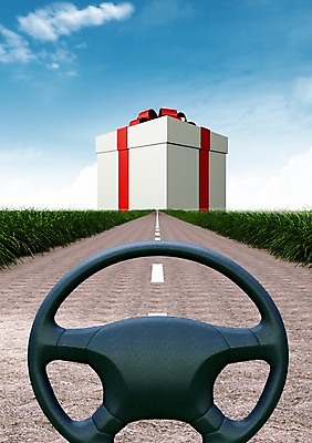 PSD 식물 구름 편집이미지 리본 도로 길 하늘 잔디 사람없음 선물상자 상자 3D 핸들 중앙선 편집3D 자연요소 교통시설 선물 디지털합성 파일형식