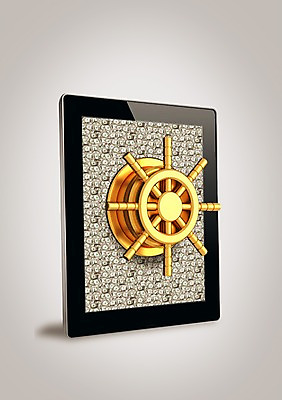 PSD 편집이미지 지폐 돈 비즈니스 손잡이 그림자 사람없음 금융 경제 전자제품 태블릿 달러 돈다발 외화 금융비즈니스 금고 첨단기기 이미지편집 스마트기기 기계 재산 파일형식