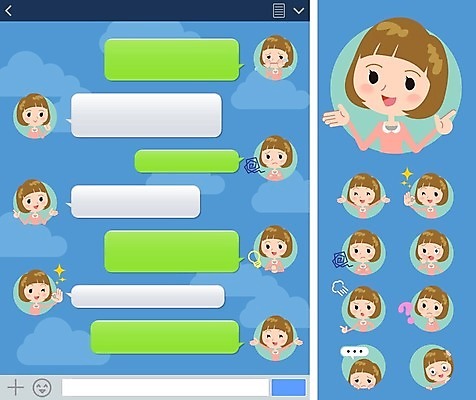 EPS 해외이미지 여자 대학생 분홍색 일러스트 여러명 성인 스마트폰 유행 풍선 문자메시지 성인여자만 해외202004 해외일러스트 학생 컬러 다수 사람 핸드폰 스마트기기 메시지 여자만 성인만 파일형식 벡터 전자제품 이미지허브