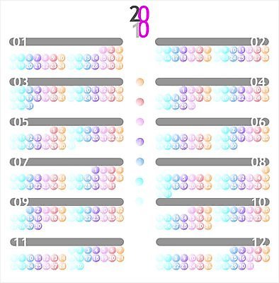 EPS 해외이미지 일러스트 새로움 타이포그라피 빨간색 노란색 검은색 달력 흰색 시간 날짜 연도 월 해외202004 해외일러스트 문자 컬러 컨셉 파일형식 벡터 이미지허브