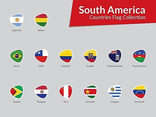 EPS 해외이미지 문화 여행 백그라운드 일러스트 휴가 세트 세계 미국 자유 수확 축하 깃발 콜롬비아 수집 대륙 배지 에콰도르 브라질 칠레 남쪽 애국심 아르헨티나 독립 볼리비아 우루과이 전국 정부 파라과이 페루 해외202004 해외일러스트 컨셉 북아메리카 농업 아메리카 남아메리카 방향 파일형식 벡터 이미지허브