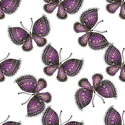 EPS 해외이미지 문양 나비 꽃무늬 패턴 일러스트 사람없음 보라색 화려 흰배경 해외일러스트 꽃 컬러 곤충 백그라운드 컨셉 무늬 흰색 파일형식 벡터 이미지허브