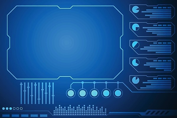 EPS 해외이미지 디자인 컨셉 일러스트 그래프 추상 미래 사람없음 그래픽 파란색 디지털 모니터 해외202004 해외일러스트 컬러 무늬 컴퓨터 파일형식 벡터 이미지허브
